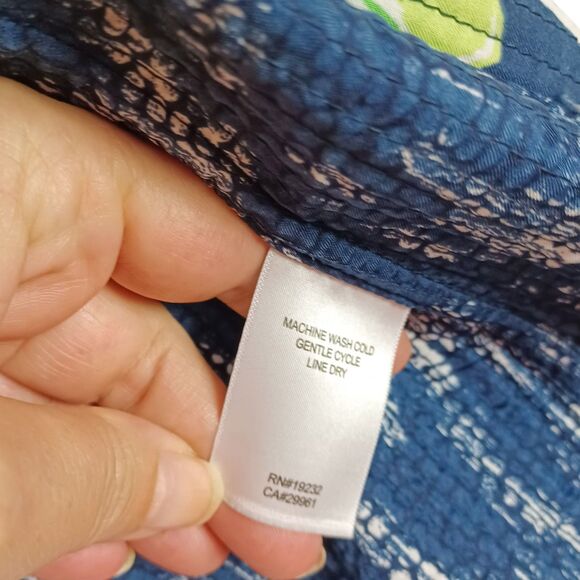 Alfred Dunner Jacket Size 10 Floral Print Rib Zip Jacket Blue Orange Green Retro - Picture 7 of 7